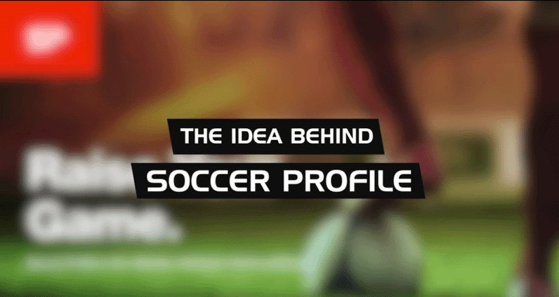 Screenshot of the video, the idea behind soccer profile